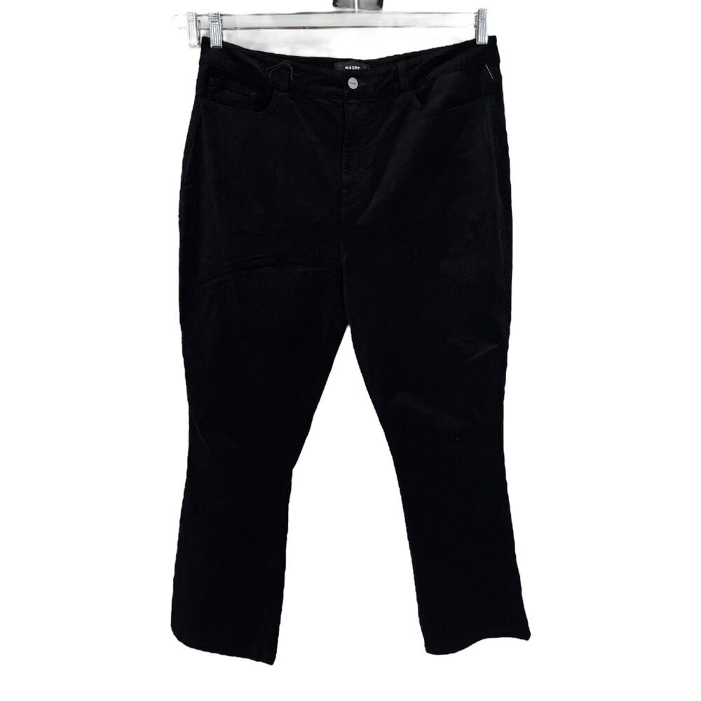 Paige Flaunt Femme High Rise Cropped Mini Boot pants black size 34